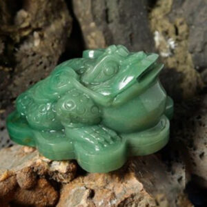 Cóc thiềm thừ đá thạch anh xanh Aventurine