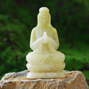Tượng phật Quân Âm Đá ngọc xanh Pakistan
