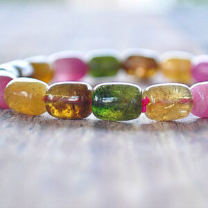 Vòng tay Lu thống Tourmaline đa sắc tự nhiên